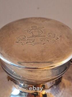 Silver Inkwell And Watch Holder(Birmingham 1928)illinois Watch Co(G. W. O)