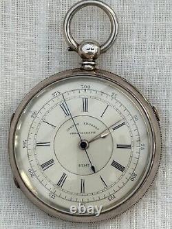 Silver centre seconds pocket watch