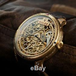 Skeleton men watches, antique pocket watch, handcrafted watch, vintage style watch