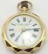 Small Antique 14 Carat Gold Ladies Swiss Fob Watch. 28mm. In Good Working Order