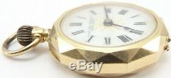 Small Antique 14 carat gold ladies Swiss fob watch. 28mm. In good working order