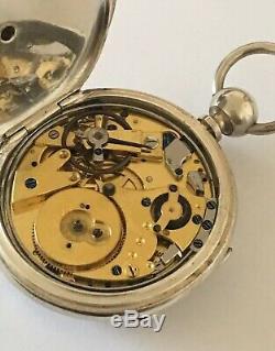 Small Antique Quarter Repeater Silver Pocket Watch