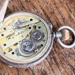 Small Antique Silver Ladies Fob or Gents Dress Pocket Watch in working order