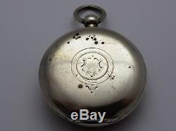 Solid Silver Cased Pocket Watch W. E. Watts Mens Edwardian Rare