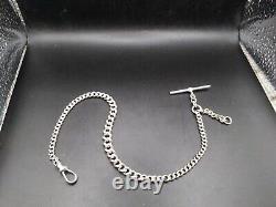 Sterling Silver Watch Chain Lion Hallmarked Links Approx 12 Inch 23 Grams