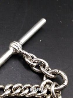 Sterling Silver Watch Chain Lion Hallmarked Links Approx 12 Inch 23 Grams