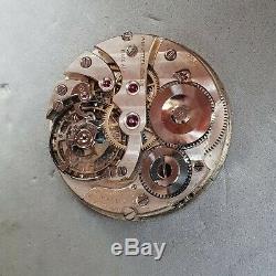 Sthi & Brün 1905 antique pocket watch movement w tourbillon-like regulator