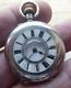 Stuning Antique Silver Fob / Pocket Watch With Enamel Chapter Ring Working