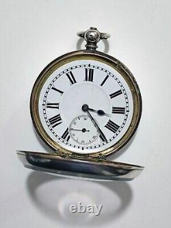 Stunning Antique Swiss 935 Silver Pocket Watch. Keeping Time beautifully
