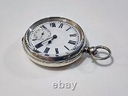 Stunning Antique Swiss 935 Silver Pocket Watch. Keeping Time beautifully