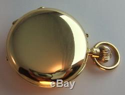 Super Antique Solid 18ct Gold Keyless Half Hunter English Pocket/fob Watch