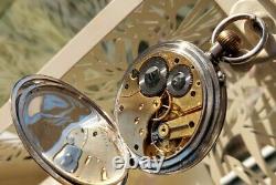Super antique silver WW1 era Longines pocket watch. Met Police connection