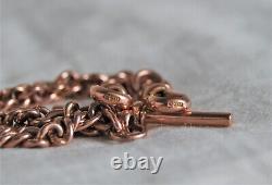 Superb Antique 9kt/ct Solid Gold Pocket Watch Double Alb Chain with Spinner Fob