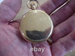 Superb Antique Gold Plated Gents Pocket Watch Working