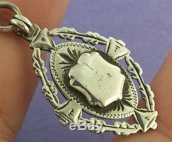 Superb Antique Hallmarked Fancy Link Solid Silver Albert Pocket Watch Chain Fob