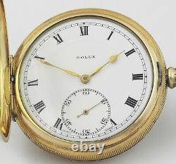 Superb Antique ROLEX Hunter Gold Pocket Watch In Original Box