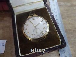 Superb Cal 522 Vintage Gold Plated Pocket Watch Working With Case C 1936