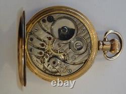 Superb High Grade, Antique Gold Plated Swiss 15j Pocket Watch, Dennison Case