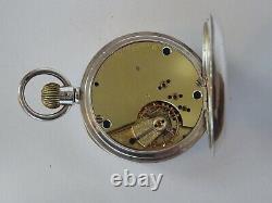 Superb Quality Gentleman's Sterling Silver Cased Swiss Pocket Watch, Lever Set