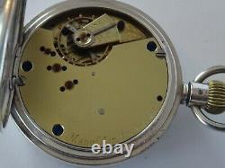 Superb Quality Gentleman's Sterling Silver Cased Swiss Pocket Watch, Lever Set