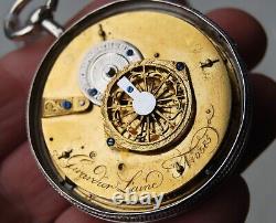 Superb Silver Gerardier L'aine French Verge Pocket Watch. F. W. O. 1780/1815