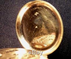 Superb Solid Gold 18k Antique Pocket Watch (Horse Head hallmark) 8 rubies WORKS