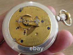 Superb Waltham Antique Gents Nickel Pocket Watch Working