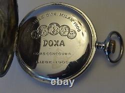 Swiss Doxa Pocket Watch, Medaille D'or Milan 1906 & Hors Concours Leige 1905