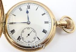Swiss Zenith jewelled Antique RG keyless hunter pocket watch In Working Order