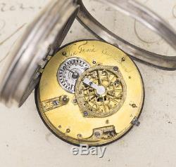 THREE EMPERORS NAPOLEON COMMEMORATIVE Verge Fusee Antique Pocket Watch