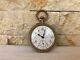 Tramway Pocket Watch By Moeris C1910 Antique Rare Model 45mm White Dial Working
