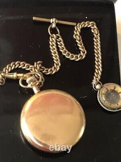 Thomas russel Liverpool, large gold military pocket watch & albert chain. Working