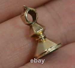 Tiny Georgian 9ct Gold Pocket Watch Fob Seal with Bloodstone t0613