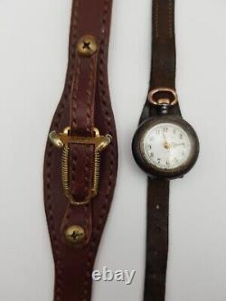 Trench Watch, Pocket Watch, Wrist Watch. Antique. Bespoke Leather Strap. Works