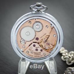 Ultimate gift for the Groom from the Bride Omega Pocket Watch + Chain Set