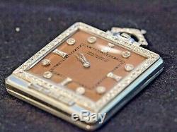 Unique Rare Antique Patek Philippe Pendant ca1900 Platinum case 88 diamonds Runs