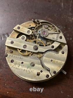 Unsigned Vacheron Constantin pocketwatch Movement H. J. Howe Syracuse Jeweler