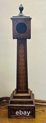 Unusual Antique 1893 Apprenticeship Piece Pocket Watch Tower Stand