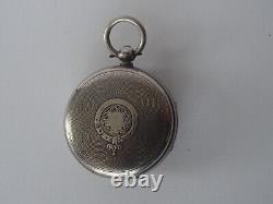 VICTORIAN GENTLEMAN'S ANTIQUE SILVER FUSEE POCKET WATCH, IMPROVED PATENT, c1891