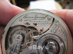 VINTAGE ILLINOIS BUNN SPECIAL estate sale old pocket watch antique pocket watch