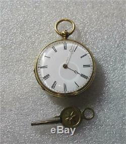 Vacheron & Constantin Antique 18K Gold Pocket Watch Key Wind Working Geneve