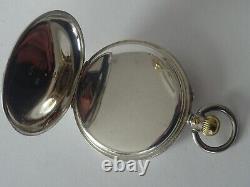 Very Good Antique Sterling Silver Pocket Watch, R Salsbury & Sons Guildford
