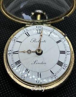 Very RARE Antique 1760s Verge Fusee C. Watch Roberts London