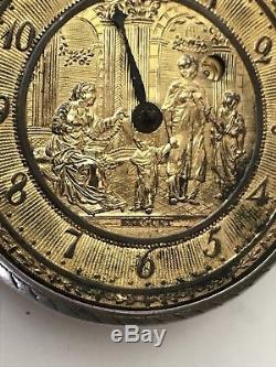 Very Rare Museum Antique Repeater XVIII Century Music Cylinder Pocket Watch