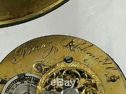 Very Rare Small Verge Fusee Franz Schmidl Full Hunter Pendant Pocket Watch