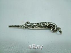 Very Rare Victorian Silver Adie&Lovekin Pistol Pocket Watch Key Circa 1895 N/R