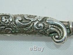 Very Rare Victorian Silver Adie&Lovekin Pistol Pocket Watch Key Circa 1895 N/R