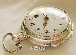 Very nice antique Silver French Verge Fusee pocket watch ca 1800