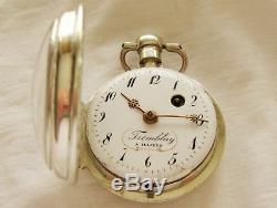 Very nice antique Silver French Verge Fusee pocket watch ca 1800