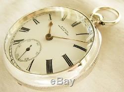Very nice antique Sterling Silver pocket watch Waltham Year 1896